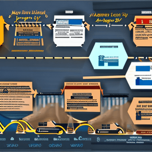 AI generated: A timeline graphic with key historical events, including the construction phases and significant mil...