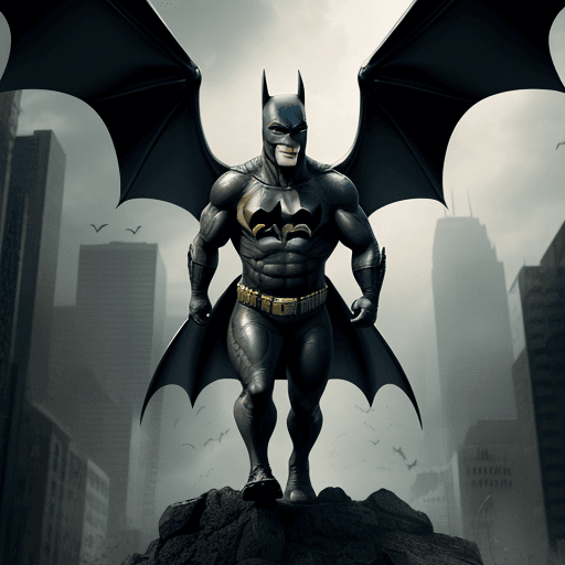 AI generated: Dinosaur batman, 4k , ultra HD 