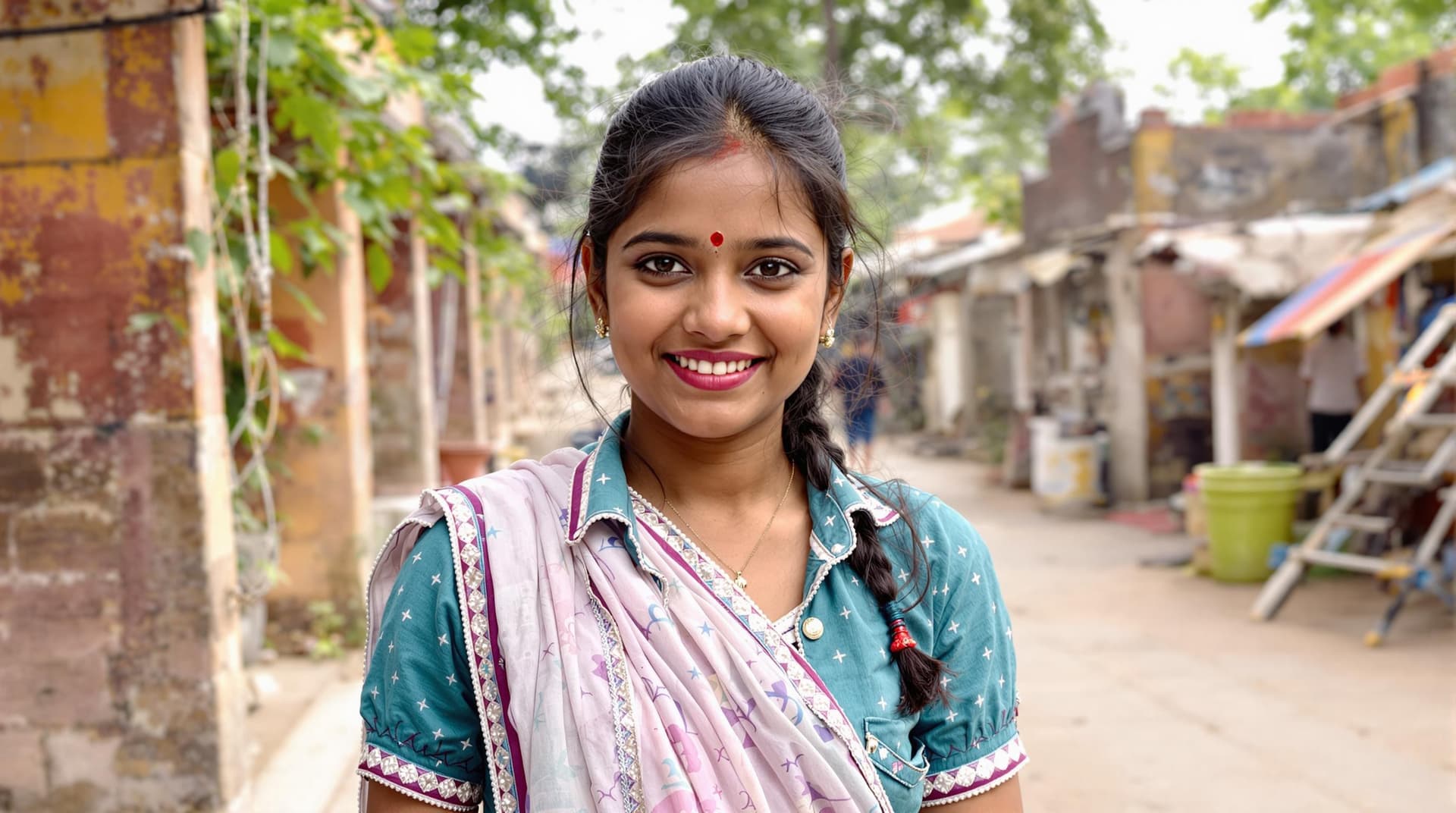 AI generated: Indian girl standing 
