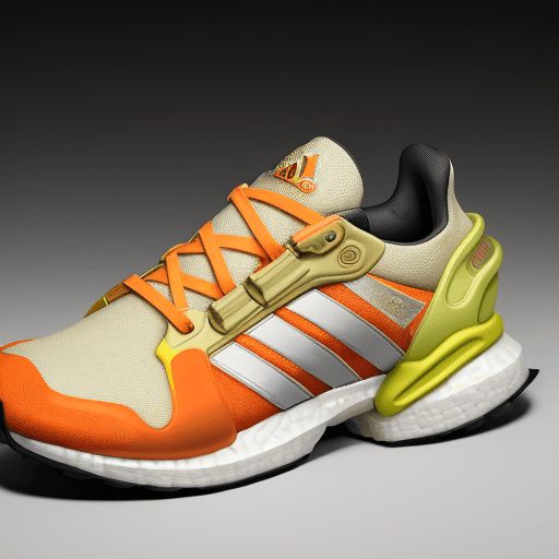 AI generated: Concept design, ADIDAS, shoes of the future, nanotechnology, warm bright palette, open composition, ...