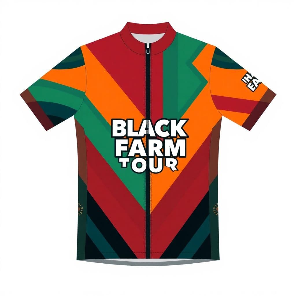 AI generated: *"Create a detailed visualization of a custom bike jersey using the following description. The desig...