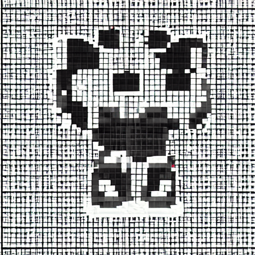 AI generated: 24 x 24 pixel Dalmatian kawaii 
