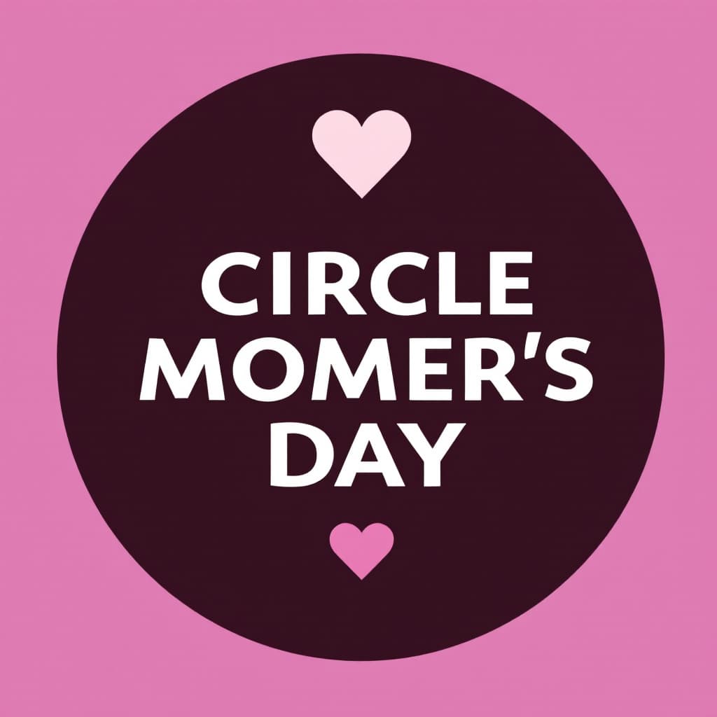 AI generated: Circle mothers day emblem