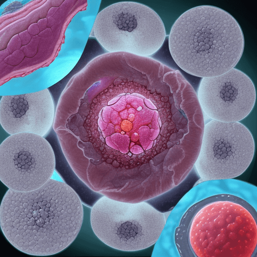 AI generated: All human body and cancer sells in liver. Imun cells eat them
