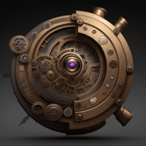 AI generated: Steampunk, 8K 3D, 8k Resolution, Steampunk, An Eye Where The Inside Of The Eye Is Formed By A Moveme...