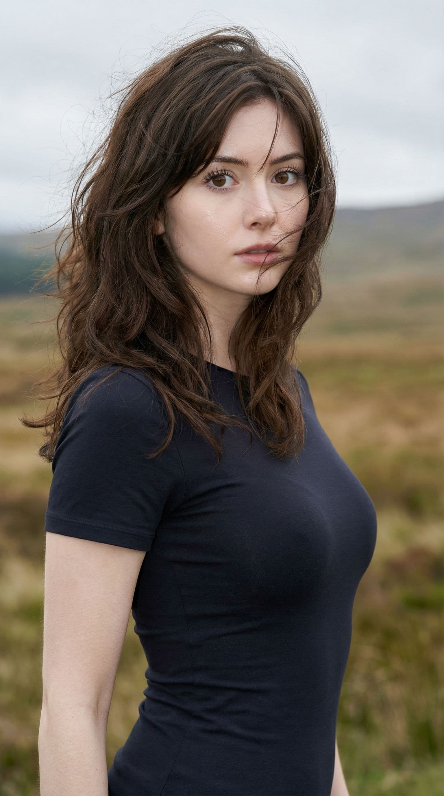 AI generated: Make a woman in a 100% original-like face, 8k quality, slim figure, cod deflated waist, model appear...