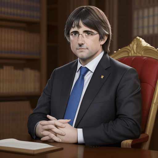 AI generated: Hyper realistic carles puigdemont, president of catalonia, similar as a prophet of the 21st century