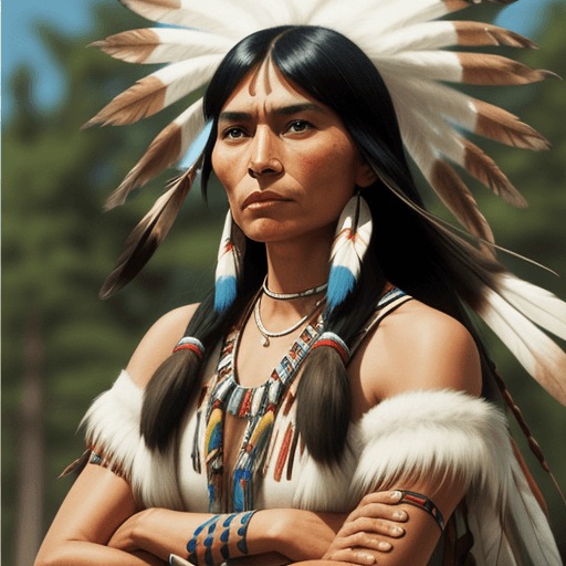 AI generated: Dakota beer Pocahontas native american 
