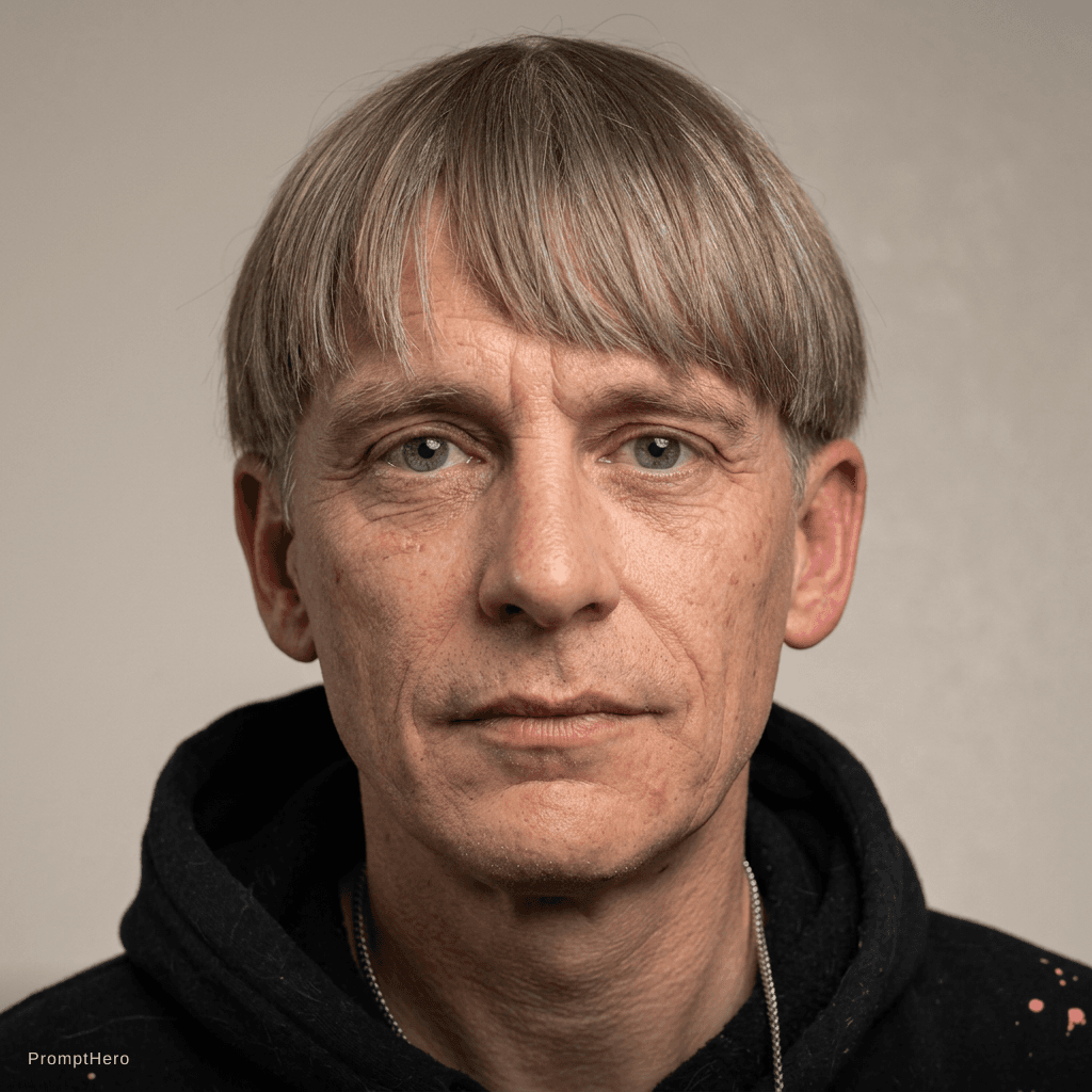 AI generated: middle aged, around 50 years old