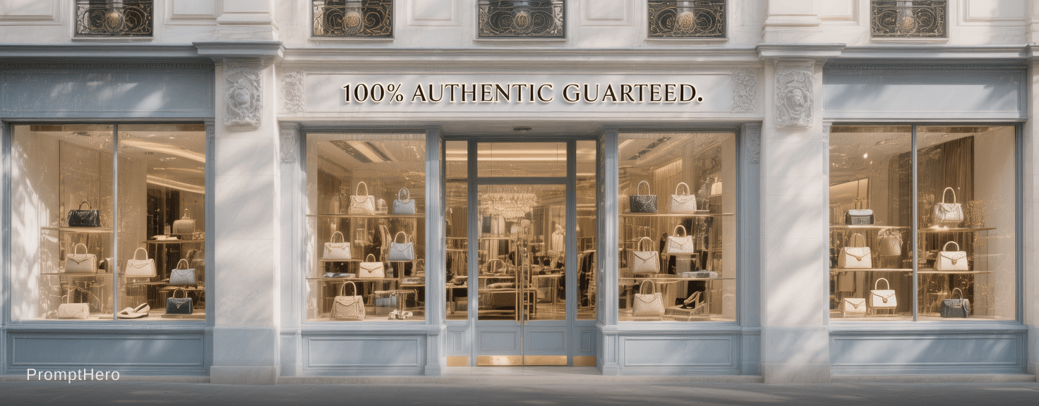 AI generated: Create a wide luxury banner (aspect ratio 4.5:1) for a high-end fashion select shop profile header.
...