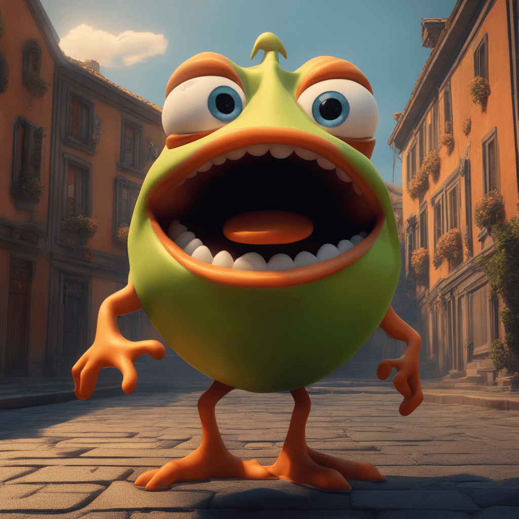 AI generated: A surprised cartoon image, Pixar Style,, perfect composition, beautiful detailed intricate insanely ...