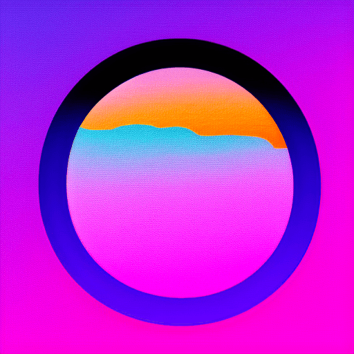 AI generated: Logo vaporwave sunset high quality,minimalis,detail, etsy
