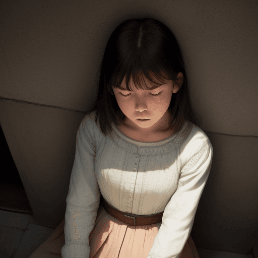 AI generated: Girl above her looking down. 