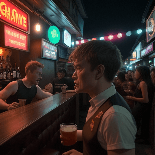 AI generated: 
/imagine prompt: [1] Graham's Turbulent Night in Chiang Mai [2] A resourceful British entrepreneur,...