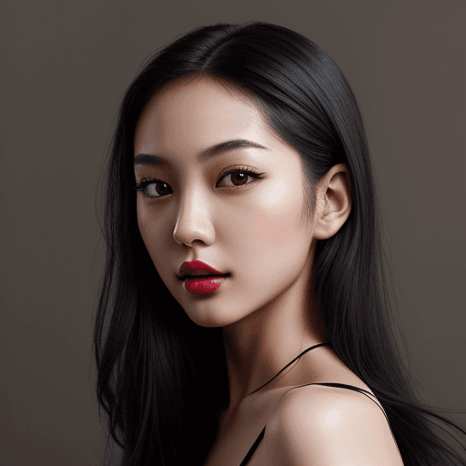 AI generated:  beautiful and aesthetic, perfect lighting, (1 Asian girl), (black long hair, brown eyes,), dynamic ...