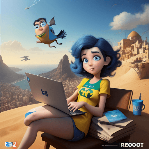 AI generated: 4K poster for a Pixar and Disney animated film called "Photoshop", released in 2024, about Israel, g...