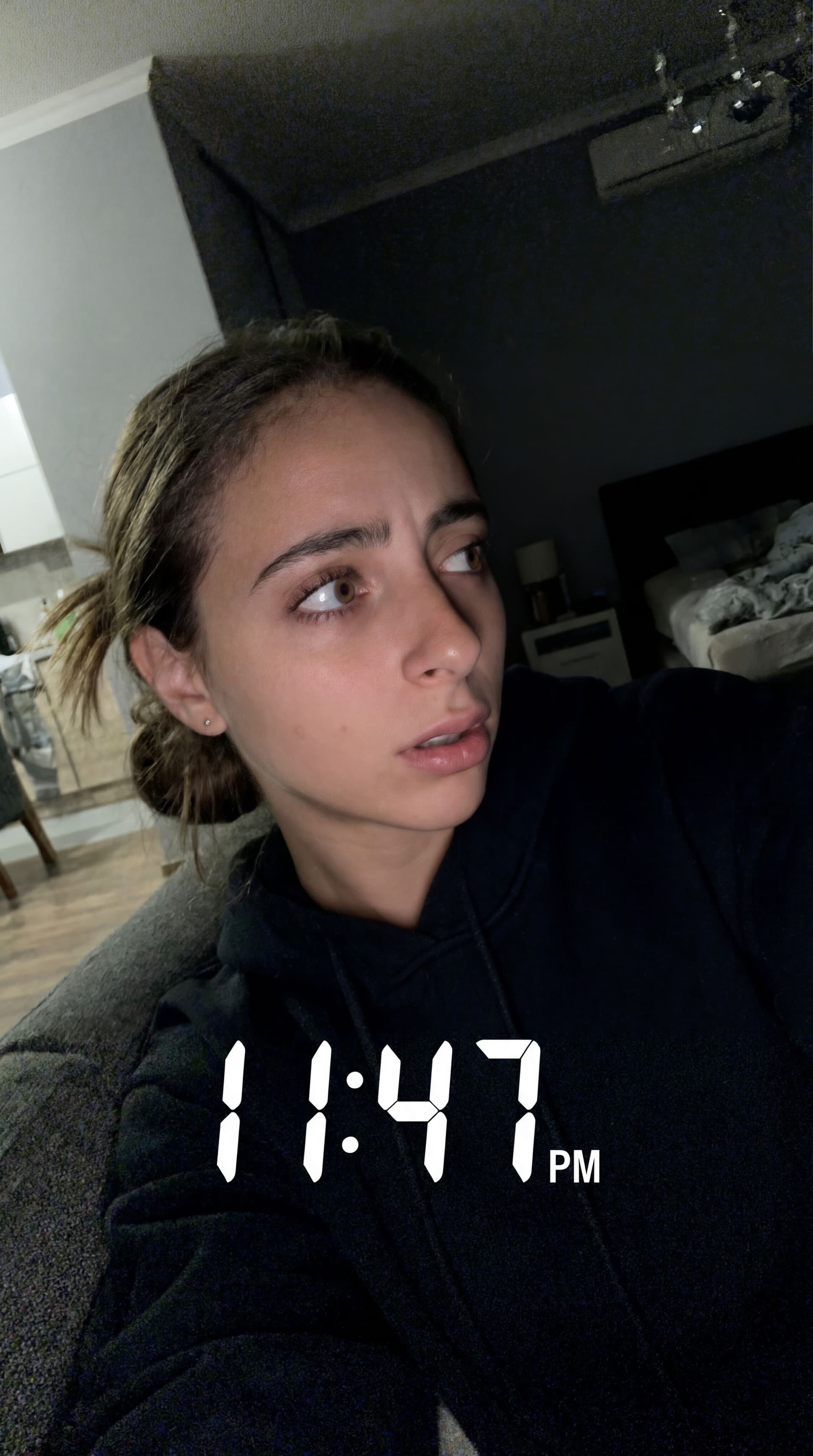 AI generated: Ordinary iPhone Night Selfie (Unflattering, Accidental Look)

A very ordinary, unplanned iPhone self...