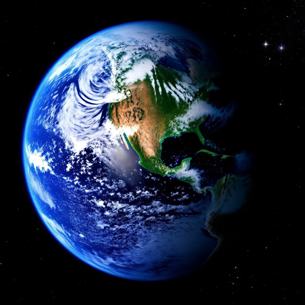AI generated: Image of the earth from outer space 