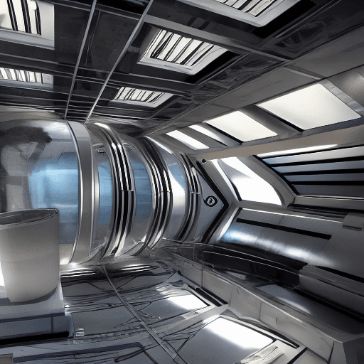 AI generated: High resolution photography interior design, space ship