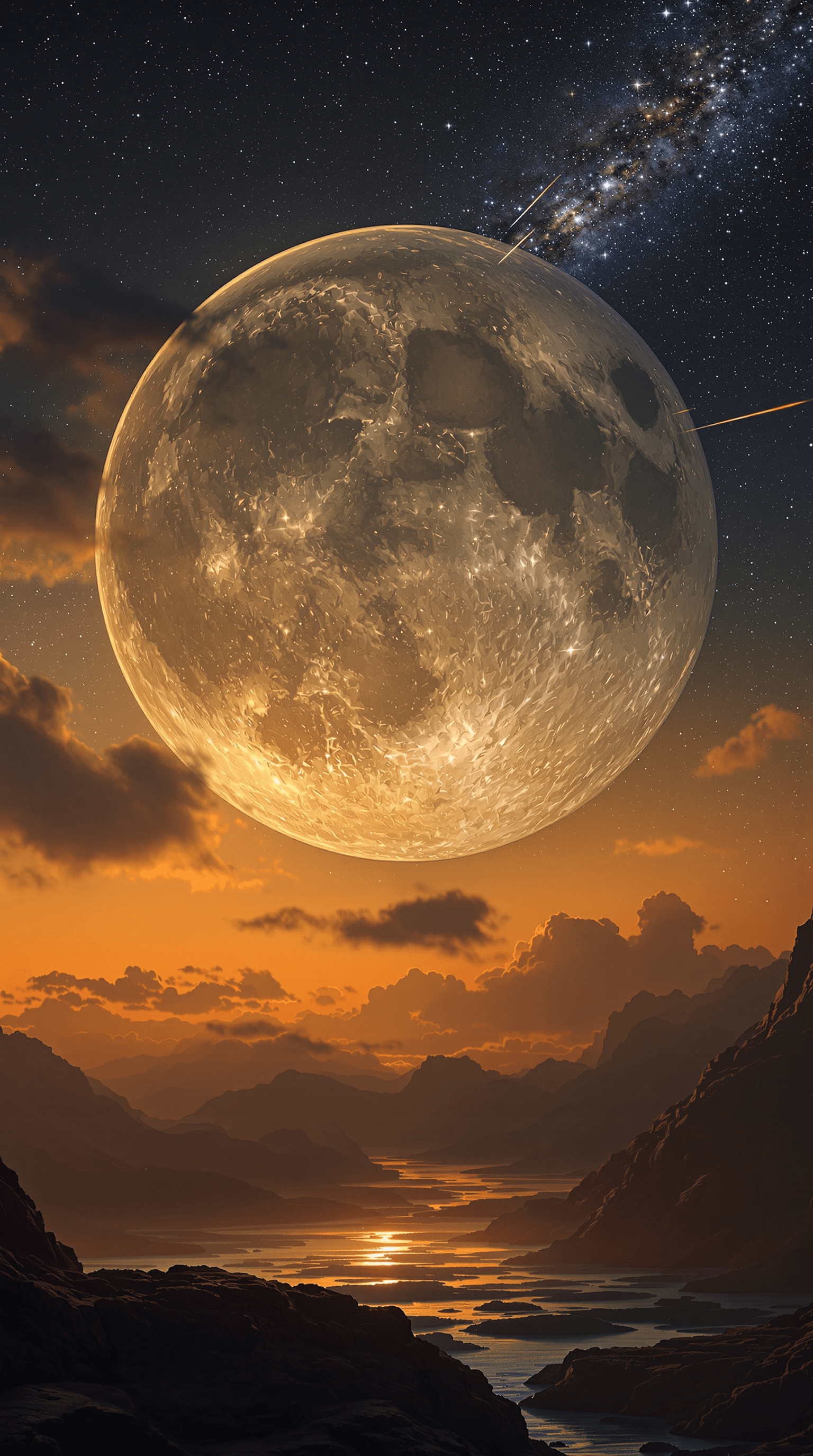 AI generated: A **scientifically accurate, ultra-realistic depiction** of **Earth’s night sky as it appeared 2.5 b...