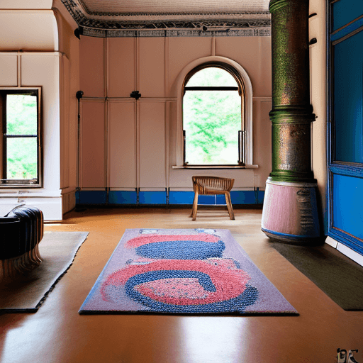 AI generated: High resolution photography interior design, dreamy sunken living room conversation pit, wooden floo...