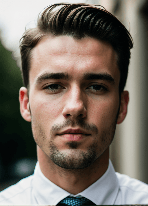 AI generated: portrait photo of man Joseph Mills in clothes, face, 8k uhd, high quality, film grain, <lora:more_de...