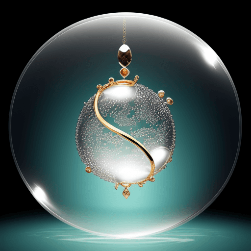 AI generated: Jewelry in a floating bubble