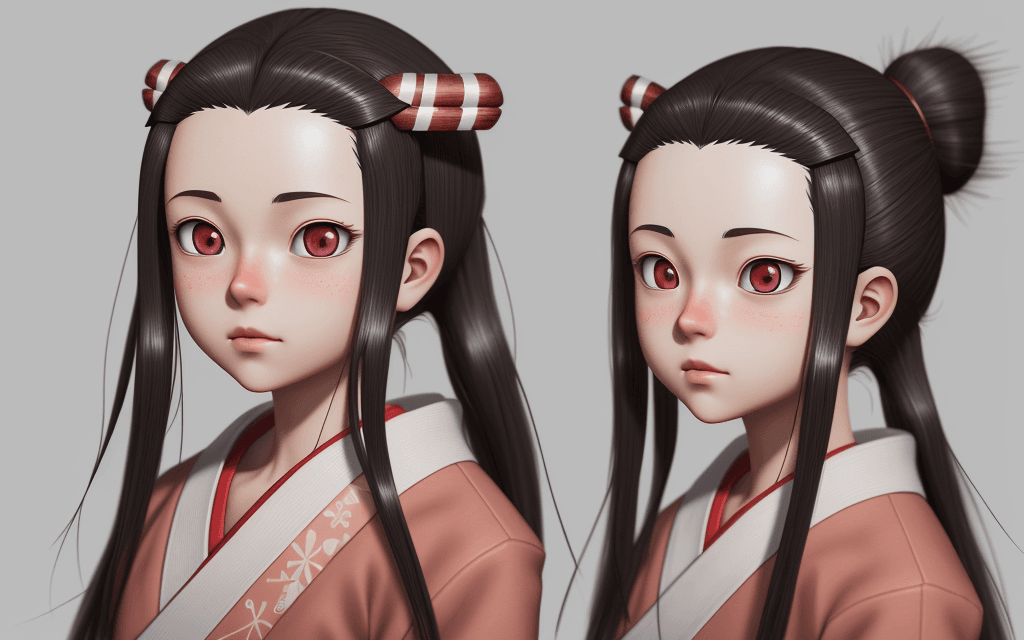 AI generated: Nezuko, photorealistic --ar 1:2