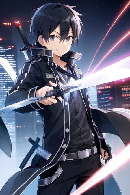 桐谷和人 Kirito キリト - LoCon LoRA - Image 1