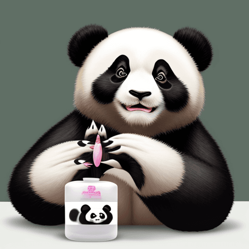 AI generated: Panda gets a manicure