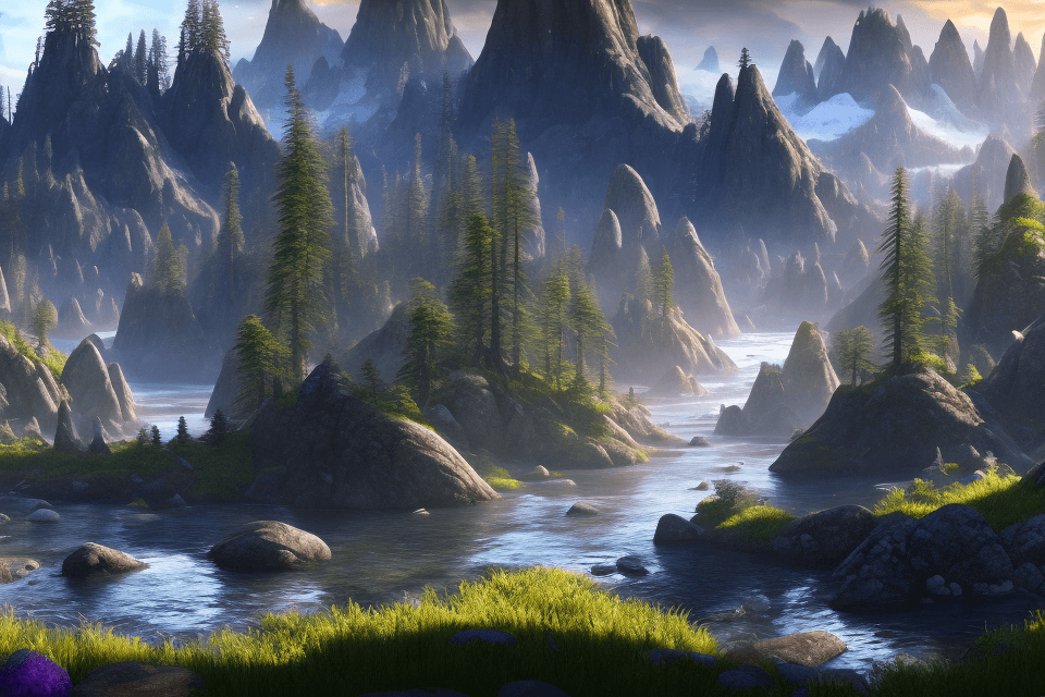 AI generated: pacific northwest wilderness, 4k highly detailed digital art, 4 k hd wallpaper very detailed, impres...