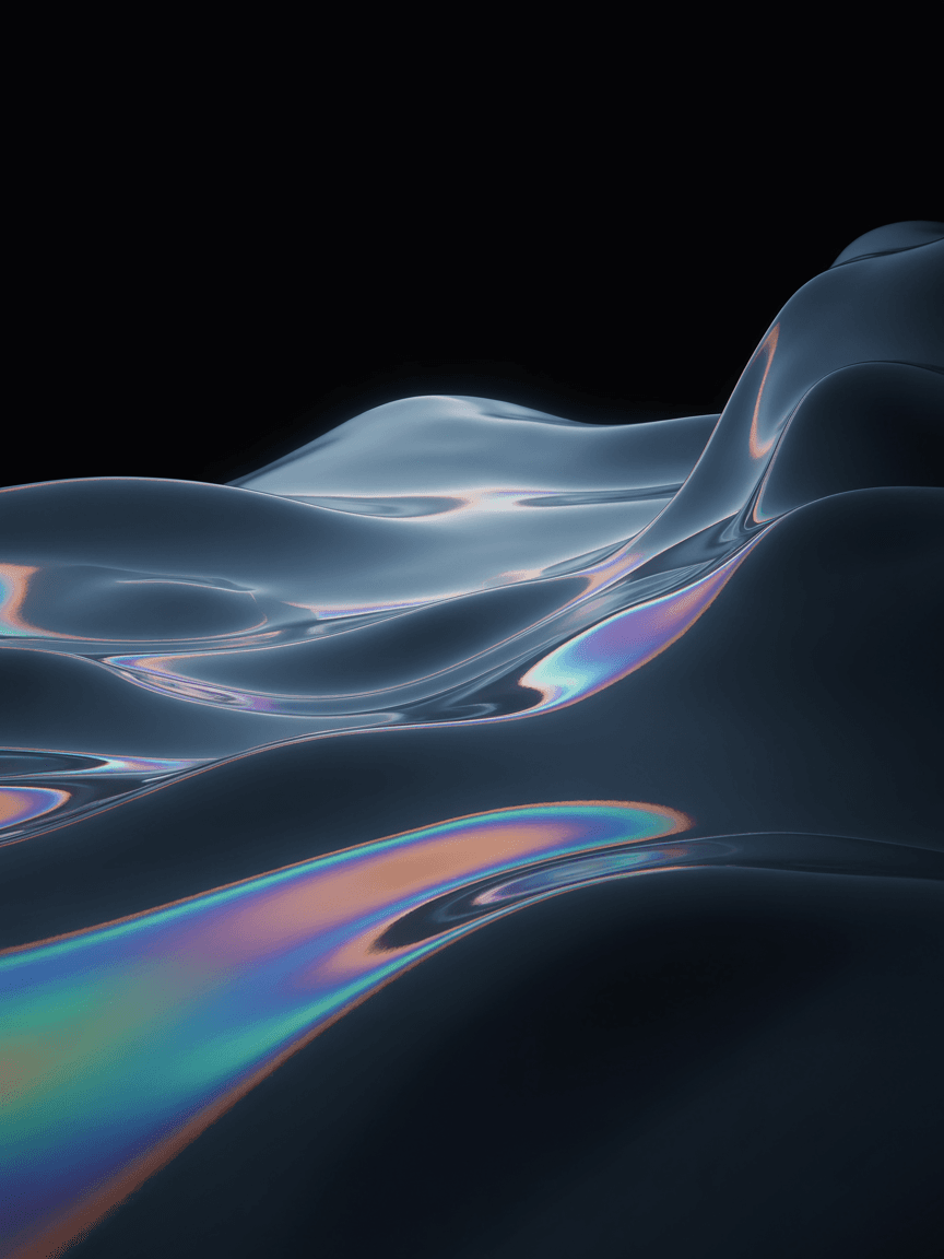 AI generated: abstract background, art, neon, pattern, liquid, lights, fluid, , glossy, holographic, black backgro...