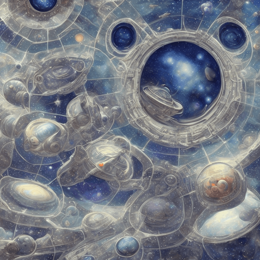 AI generated: high-quality professional photo of an adorable celestial cosmical ASTRO depiction of life in a space...