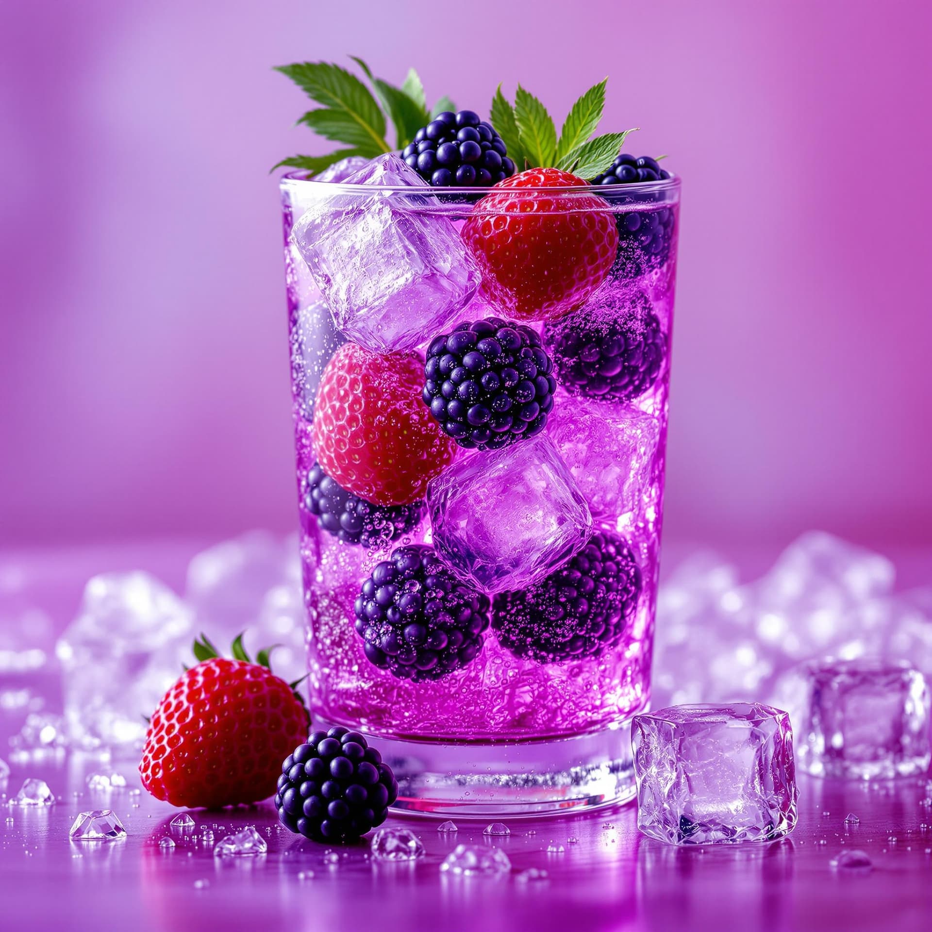 AI generated: The image features a beautifully styled close-up view of a refreshing drink, presumably a cocktail, ...
