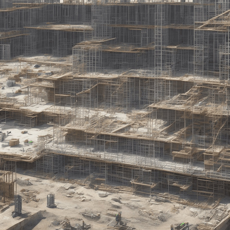 AI generated: Photo of a hyperrealistic photorealistic construction site 