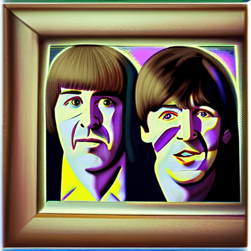 AI generated: portrait beatles
