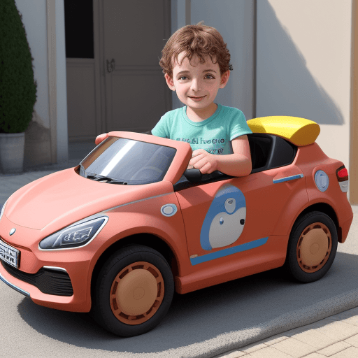 AI generated: enfant, arnod avais une voiture super thermique