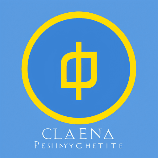 AI generated: Logo for a psychology clinic, elegant and minimalist. The design should incorporate the Greek letter...
