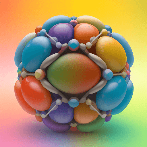 AI generated: detailed model of glucose molecule, full molecule can be seen, colorful, vibrant color, ; 8k, intric...
