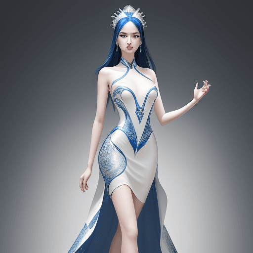 AI generated: create image of woman, style  a detailed image of a young professional fashion model with hair mimic...