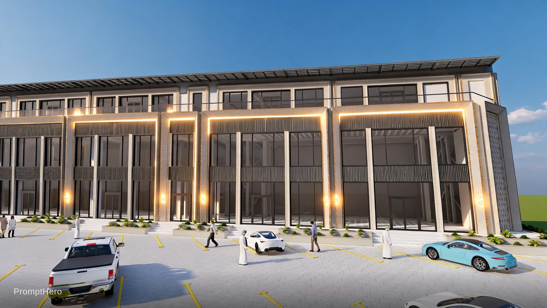 AI generated: facade, front view, realism lights --chaos 2 --ar 4:3 --style raw --stylize 700 --v 6