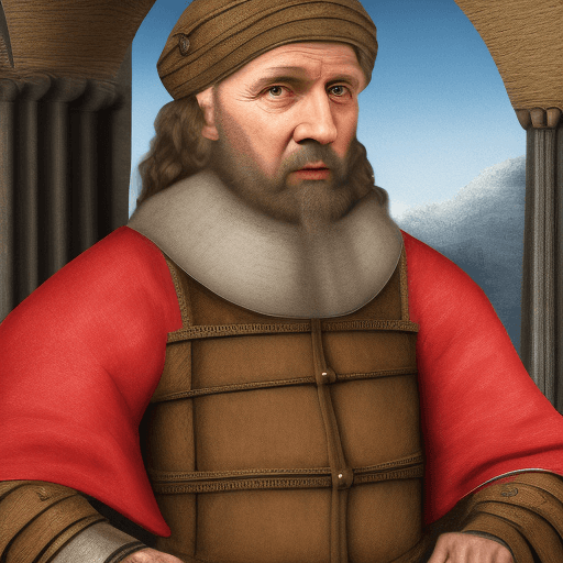 AI generated: Ultra high resolution photography of a medieval man named only as The Historian