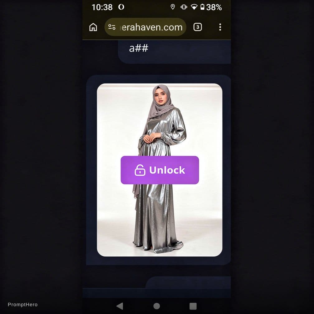 AI generated: Beautiful girl wearing a mettalic dress