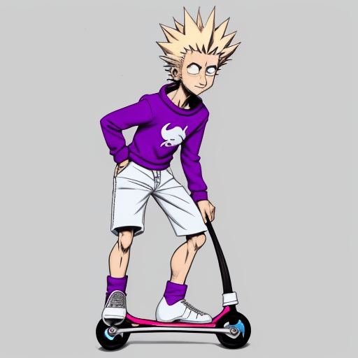 AI generated: crea una imagen de fido dido, cuerpo completo en una patineta, estilo comics y a color, la franela t...