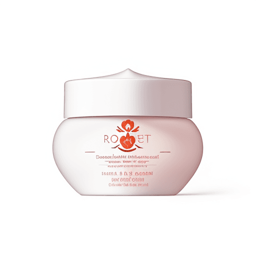 AI generated: A package design for a face cream. An elegant and sophisticated logo design featuring a stylized ros...