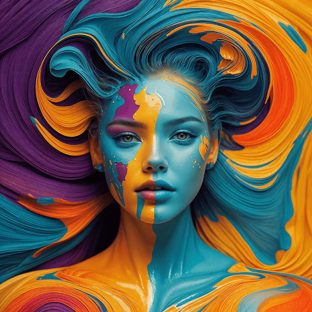 AI generated: [hdr, film ], lifelike textures,
abstract expressionist painting of (blue and orange paint on the f...