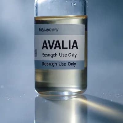 AI generated video: Cinematic commercial shot of a laboratory peptide vial transforming from a still product image into ...