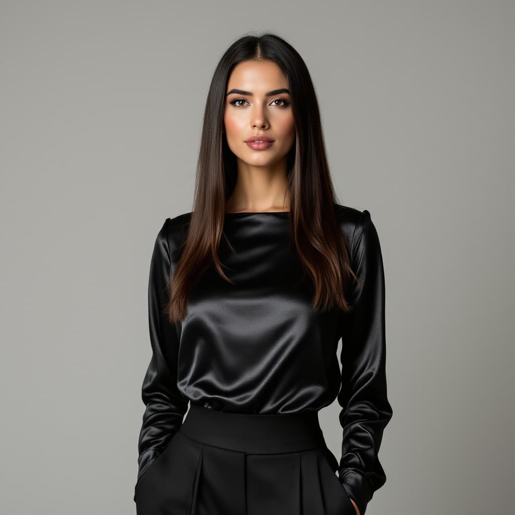 AI generated: A 32-year-old Jewish-Brazilian woman with medium-toned skin and dark brown long straight hair, cente...