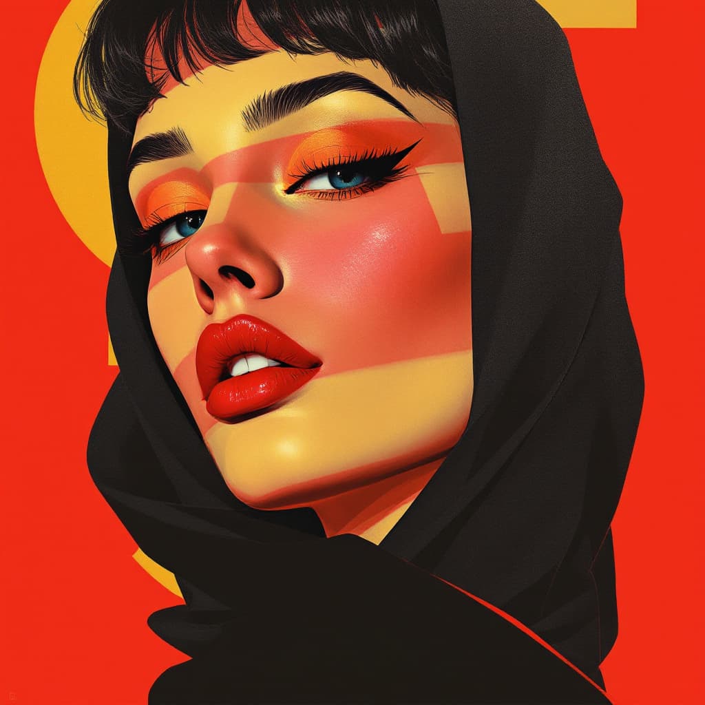 AI generated: illustration reflecting new pop art mixed with art deco art, realism style illustration stylize 750....