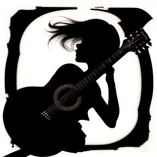 AI generated: give the sillouette of an Fmajor guitar chord